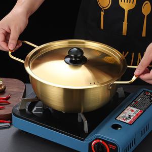 Stainless Steel Korean-Style Noodle Pot 2.1L 4L Non-Stick Induction Compatible Mini Hot Pot Ramen Bowl With Lid - Product Image 3