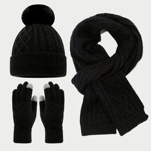 Ensemble 3 pièces pour femme : bonnet tricoté, écharpe et gants tactiles pour l'hiver, idéal pour l'extérieur, avec protection des oreilles et doublure polaire - Product Image 6