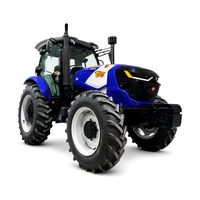 Tracteur 180 CV prêt à l'emploi avec cabine climatisée, attelage trois points hydraulique, pompe et boîte de vitesses pour unités agricoles commerciales