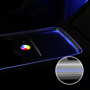 iCarsin שדרוג 2021+ דגם 3/Y תאורת סביבה עם רוטרי טוויטר רמקול מרכזי קונסולת בקרת LCD אור דלת עיטור LED - Product Image 4