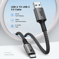 UNIEAN Usb a à c 5V3A Câble de charge rapide Câble de données USB 3.0 5Gbps Transfert de données Câble USB a à type c pour Iphone vers Android