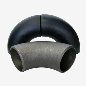 אביזר צנרת פלדה פחמנית <span class=keywords><strong>ASTM</strong></span> <span class=keywords><strong>A234</strong></span> <span class=keywords><strong>WPB</strong></span>, מרפק 90 מעלות - חיבור ריתוך חלק ללחץ גבוה - Product Image 2