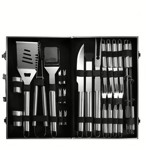 Outils de nettoyage pour barbecue en acier inoxydable, outils de barbecue d'extérieur, ensemble d'outils de camping - Product Image 2