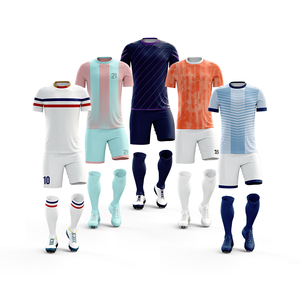 Wrinkle-Free Colored Soccer Jersey Comfortable Hot Sale Sublimation Soccer Uniform For Men - Product Image 2