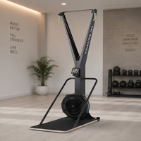 Machine de ski à résistance mécanique commerciale, entraîneur cardio en acier avec écran LED, équipement d'exercice complet pour salle de sport intérieure