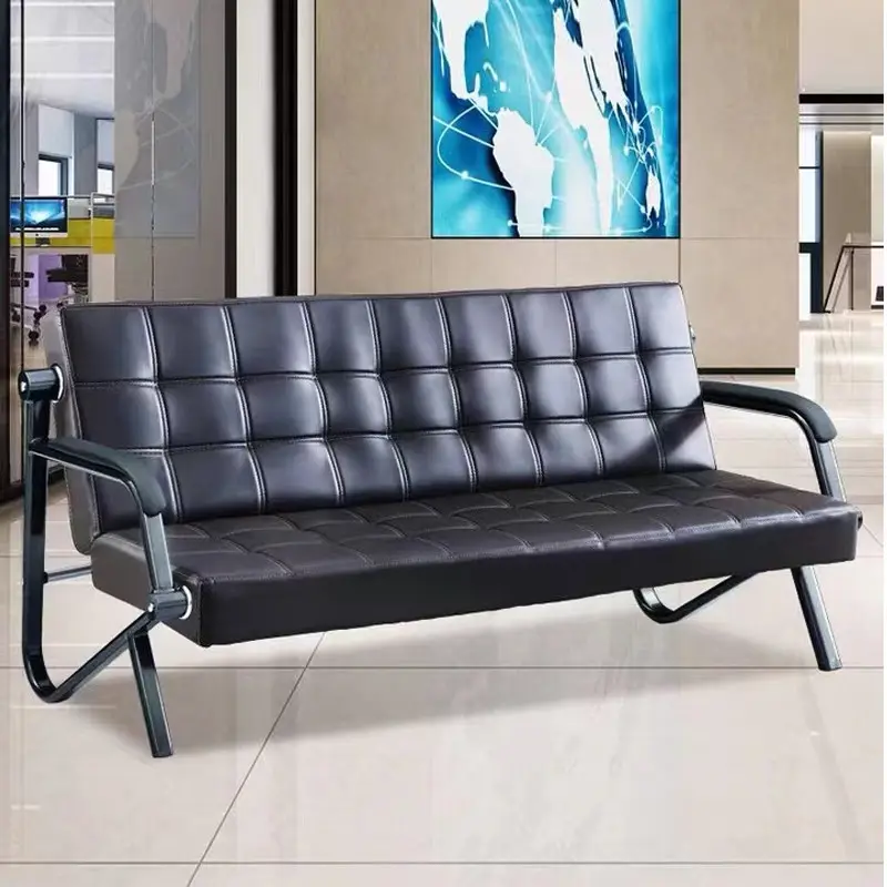 Hot Bán thiết kế hiện đại 3 chỗ ngồi công cộng đồ nội thất văn phòng sofa văn phòng ghế sofa da văn phòng sofa Set