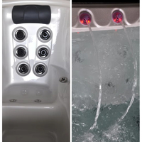 Spa extérieur privé pour enfants 3 places avec 3 pompes de massage, jets hydromassants, souffleur d'air, WiFi, ozone, chromothérapie et éclairage