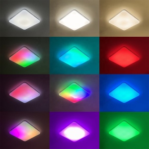 Plafonnier intelligent avec commande vocale Alexa et Google, plafonnier LED dimmable 48W pour salon et chambre à coucher - Product Image 6