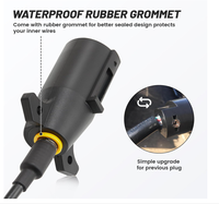 USA 7-Poliger Anhängerstecker RV-Stil 7-Wege Flachstecker aus Kupfer Rostfrei Zuverlässiger Adapter