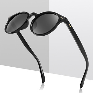 Gafas de Sol Redondas Conchen TR90 Negras Polarizadas UV400 para Mujer, Protección Solar, Moda, Viajes, Conducción - Product Image 2