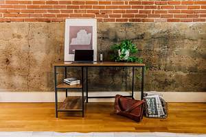 Modern Computer <strong>Desk</strong> for Kids Portable Black Wool Felt Foldable Corner <strong>Desk</strong> Mat Space Saving Notebook Stand - Product Image 4