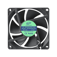Ventilateur de refroidissement axial CC pour CPU, moteur en cuivre sans balais PWM 80 mm, 12 V, 0,33 A, 5000 tr/min, 80*80*20 mm, personnalisé Caforre, OEM ODM