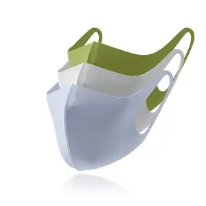 Spor siyah kumaş nefes yüz maskesi 3 katmanlı yıkanabilir moda kullanımlık polyester özel parti maskeleri logo ile