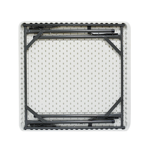 Mesa plegable cuadrada de plástico HDPE de 3 pies bjflamingo Mesa de comedor de plástico cuadrada blanca - Product Image 3