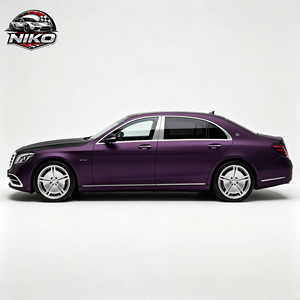 Film de protection pour voiture NIKO FILM, prix d'usine Chine, film vinyle PET super mat, couleur vin noir, chrome, pour l'installation sur véhicule - Product Image 1