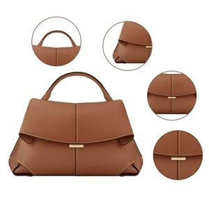 Nouveauté : Sac fourre-tout vintage en cuir véritable pour femme, sac à main carré tendance à deux anses, sac à bandoulière pour la vie quotidienne - Product Image 1