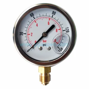 Stainless Steel Body Biogas Pressure Gauge Manometer