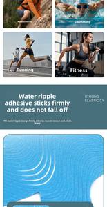 Plester atletik pereda nyeri lutut, Tape bebas lateks antiair & elastis, adem - Product Image 5