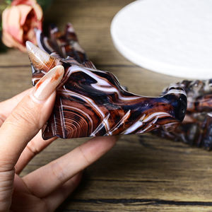 ขายส่งรูปปั้นหัวมังกรแกะสลักจากหินอาเกตคุณภาพสูง แบรนด์ Crystalhola ของที่ระลึกแฟชั่นทันสมัยตามหลักฮวงจุ้ย - Product Image 5