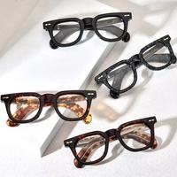 Gafas graduadas de acetato de diseñador óptico para hombre, gafas de luz azul con montura cuadrada