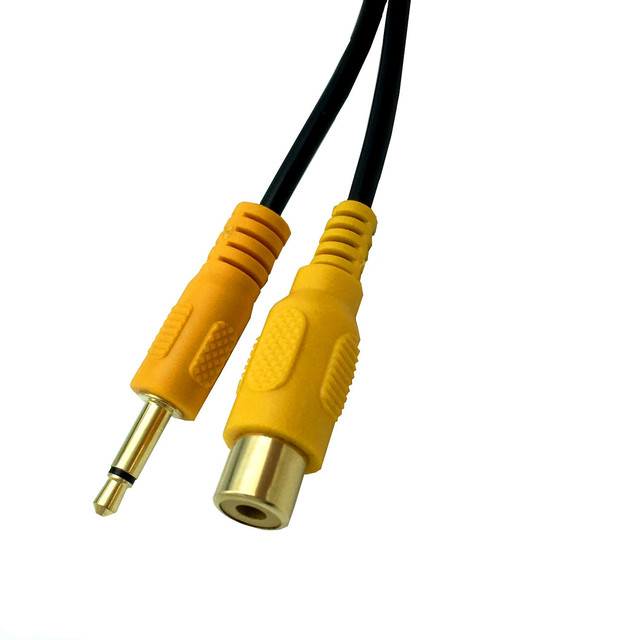 Gold-plated RCA to Lotus Adapter Cable for AV Video TV 3.5mm Mono M-Type Male to Female 03m Monaural