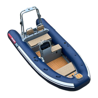 Bateaux pneumatiques gonflables en aluminium à coque en V profond de 13 pieds Germany Sport 390 ORCA HYPALON