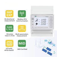 Compteur d'énergie intelligent triphasé Tuya WiFi RS485 sur rail DIN, affichage LCD multi-tarifs, classe 1.0