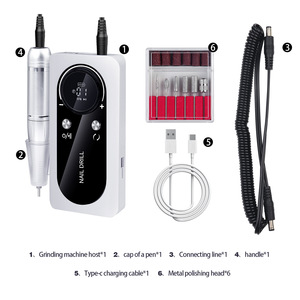 Nueva llegada: Taladro de uñas eléctrico recargable portátil profesional de alta velocidad (45000 RPM) para pulido de uñas - Product Image 6