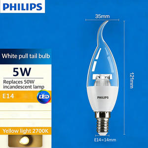 Ampoule LED <span class=keywords><strong>Philips</strong></span> C35 E14 220V 3.5W 4W 4.5W 5.5W 6.5W 2700K, remplace les ampoules halogènes 50W, dimmable, type bougie - Product Image 6