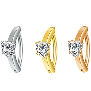 Anillos de Ombligo Modernos de Acero Inoxidable con Diamantes de Imitación, Ojo del Diablo, Corazón y Mariposa, Joyería para Piercing Corporal - Product Image 5