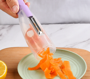 Utensilios de Cocina Personalizados para las Necesidades Diarias 2022, Pelador de Verduras Multifuncional con Tubo de Almacenamiento - Product Image 3
