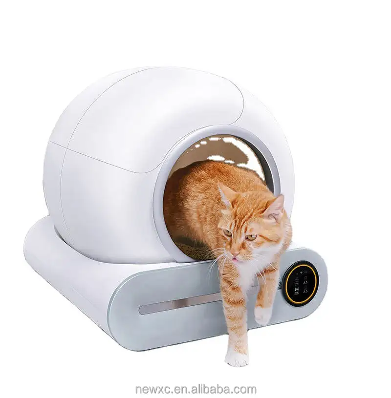 2023 New Modern Durable Using Plastic Automatic Toilet Self Cleaning Large Auto Cat Litter Box Toilet For Cat