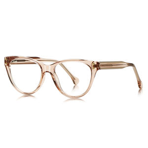 نظارات LS102 الجديدة المضادة للضوء الأزرق بإطار كبير على شكل عين القطة ونمط هندسي عصري للنساء ذوات الوجوه المستديرة - Product Image 4