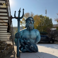 Mascotte gonflable géante Poseidon accrocheuse - Décoration de dieu grec pour l'entrée du centre commercial/attraction d'événement