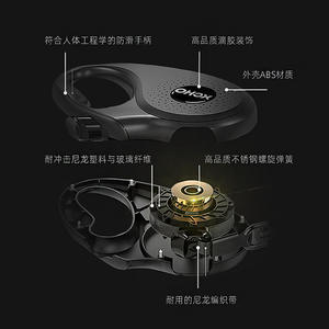 Laisse rétractable automatique Xcho pour petits chiens, couleur noire, ceinture de traction durable, accessoires pour animaux de compagnie - Product Image 3