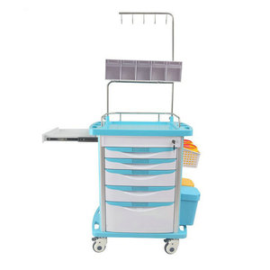 Carrito de Enfermería Help Health M750, Carro Médico de ABS con Cajones y Ganchos para Uso Hospitalario - Product Image 3