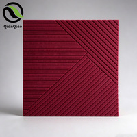 Panneaux acoustiques carrés en polyester sculpté 60x60 cm QQ Wholesale, haute isolation phonique NRC, pour les sièges d'entreprise