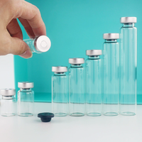 Flacons en verre transparent avec bouchon en caoutchouc pour le stockage de matières premières cosmétiques