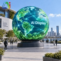 Écran LED sphérique extérieur AI Display P6 P8 P10, écran sphérique étanche, haute luminosité pour les places publiques, médias numériques