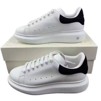 Chaussures de luxe MC à lacets pour hommes et femmes, logo personnalisé, dessus en cuir de vachette, semelle épaisse, design décontracté