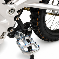 Repose-pieds en alliage d'aluminium JFG pour moto, larges et antidérapants, bleu brûlé, pour Surron Light Bee Dirt Bike