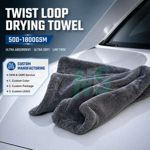 Serviette microfibre bouclée torsadée 1200 GSM 40x60cm pour lavage de voiture - Product Image 1