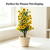 Tournesol Artificiel avec Piquet de Jardin, Fleurs Artificielles Jaunes Réalistes pour Décoration Extérieure de Jardin, Patio, Balcon, Printemps, Été