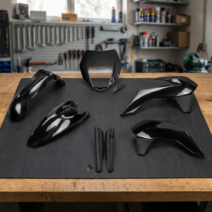 Kit Completo in Plastica Nera con Supporto Faro per Moto KTM EXC-F 500 2014-2016 Accessori - Product Image 3
