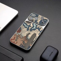 Coque de téléphone anti-chute haut de gamme personnalisée en usine, motif graffiti cactus du désert, grande fenêtre, pour iPhone 18 17 16 15 Pro Max