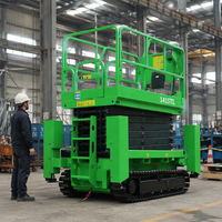 Plateforme élévatrice à ciseaux électrique sur chenilles en acier de 8 m GS0612TL, capacité 580 kg, avec extension de 900 mm pour l'entretien des installations extérieures