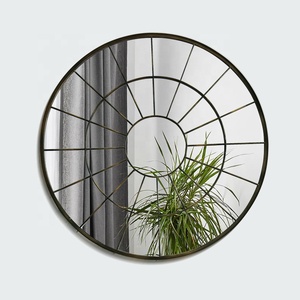 Barato <span class=keywords><strong>Vintage</strong></span> Jardín de hierro <span class=keywords><strong>ventana</strong></span> espejos con la belleza Natural de reflexión espejos de la habitación - Product Image 5