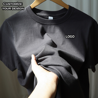T-shirts pour hommes en coton 100 % personnalisés en gros, noirs, grandes tailles, manches courtes, impression de logo, t-shirts surdimensionnés en vrac pour hommes