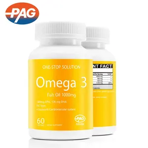 Omega 3 6 9 Capsules de Softgel Halal d'huile de poisson pour améliorer la mémoire des enfants