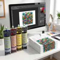 Kantong Tinta DTG 700ml Dengan Chip Putih CMYK Tekstil untuk Printer DTG Brother GTX-422 GTX-423 GTX-424 Supplier